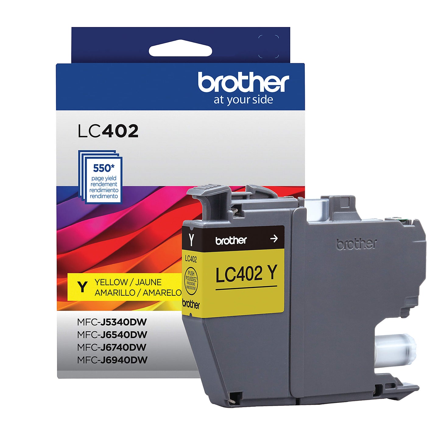 Genuine Brother LC402Y Yellow Ink Cartridge (550 pages)
