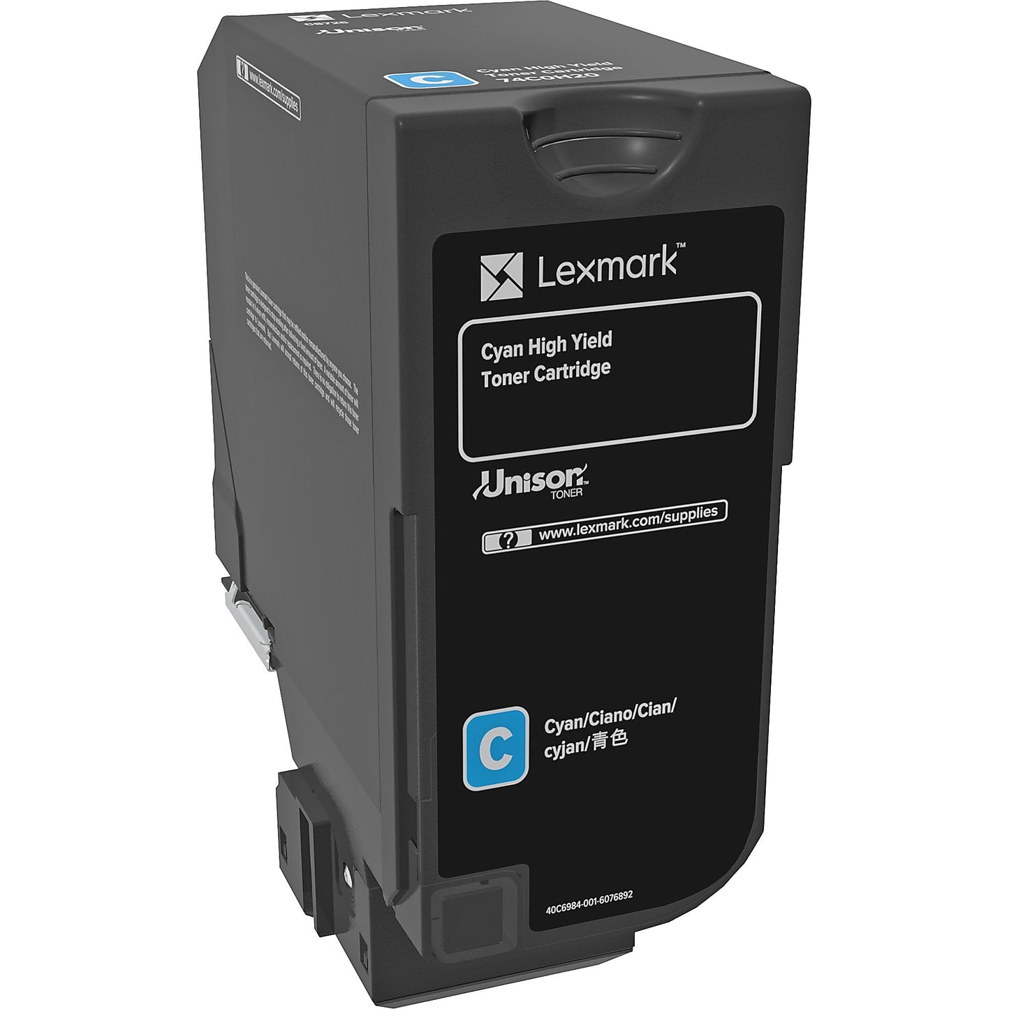 Genuine Lexmark 74C0H20 High Yield Cyan Toner Cartridge (12,000 pages)