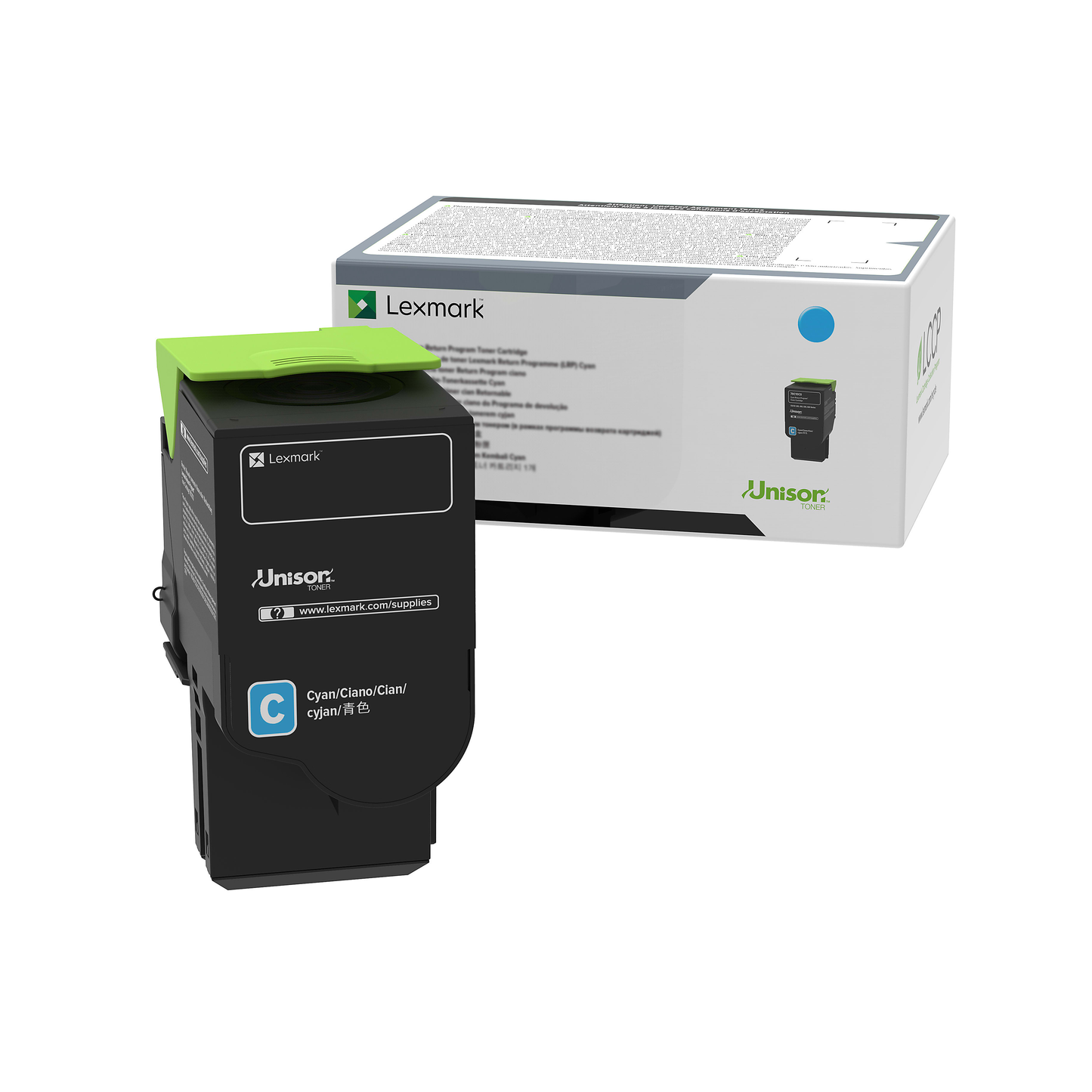 Genuine Lexmark 78C0U20 High Yield Cyan Toner Cartridge (7,000 pages)
