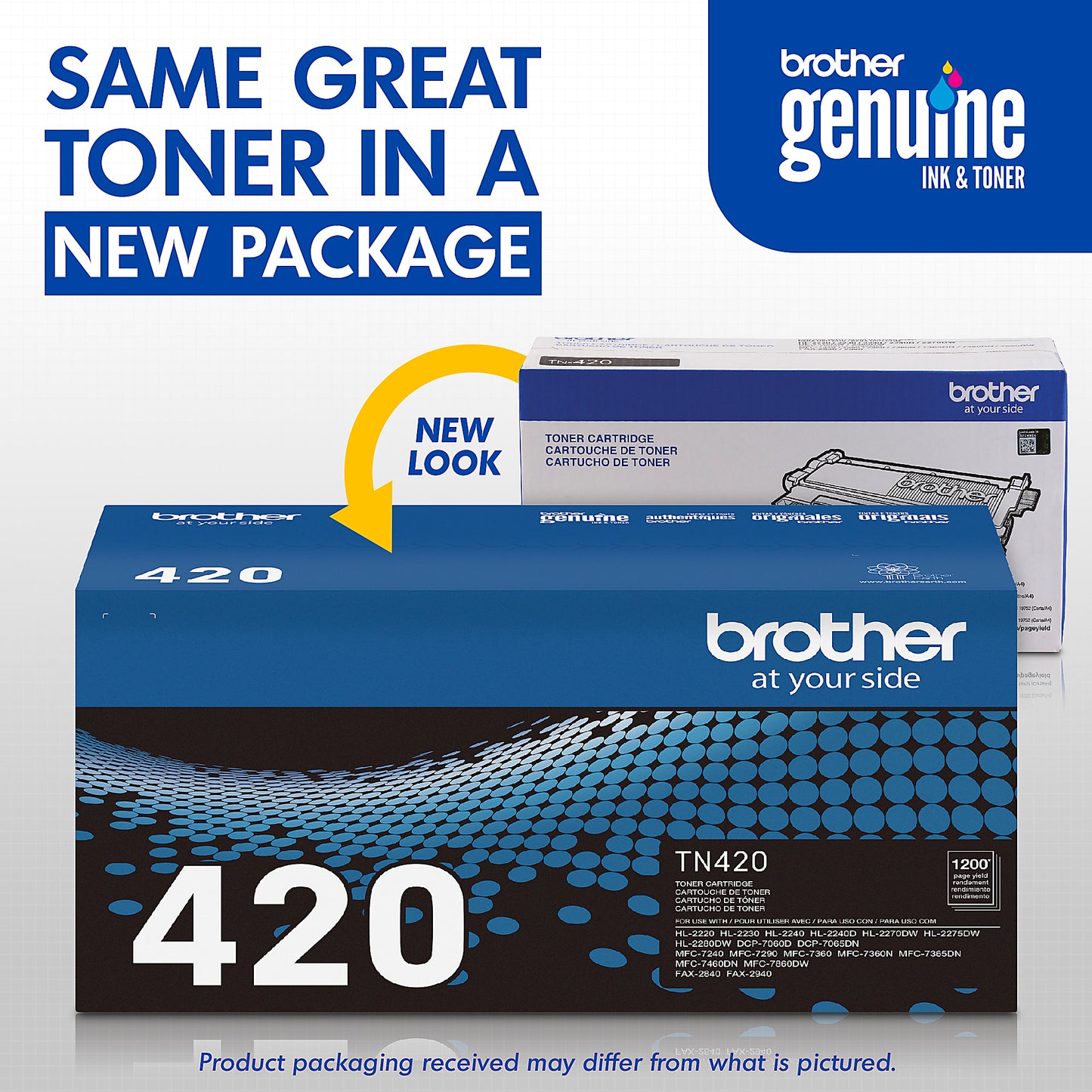 Genuine Brother TN420 Black Toner Cartridge (1,200 pages)