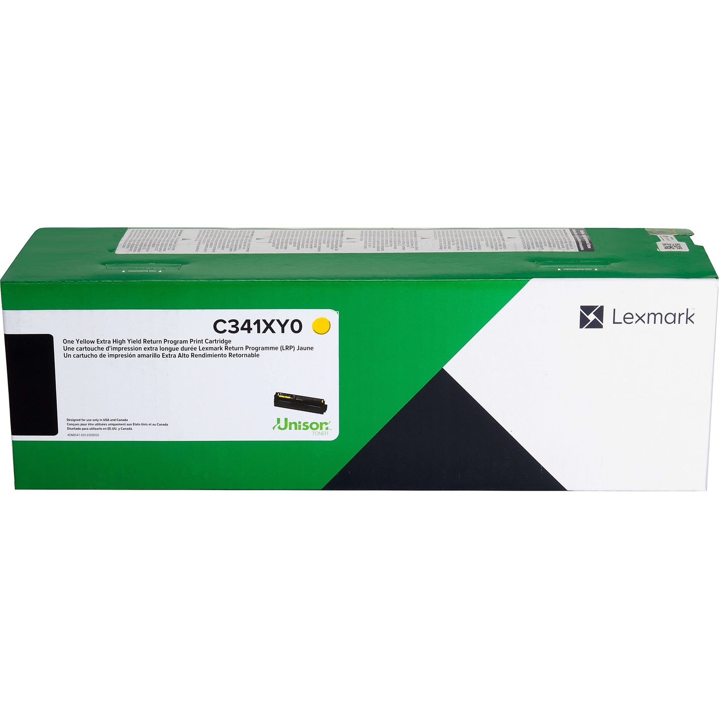 Genuine Lexmark C341XY0 High Yield Yellow Toner Cartridge (4,500 pages) Return Program
