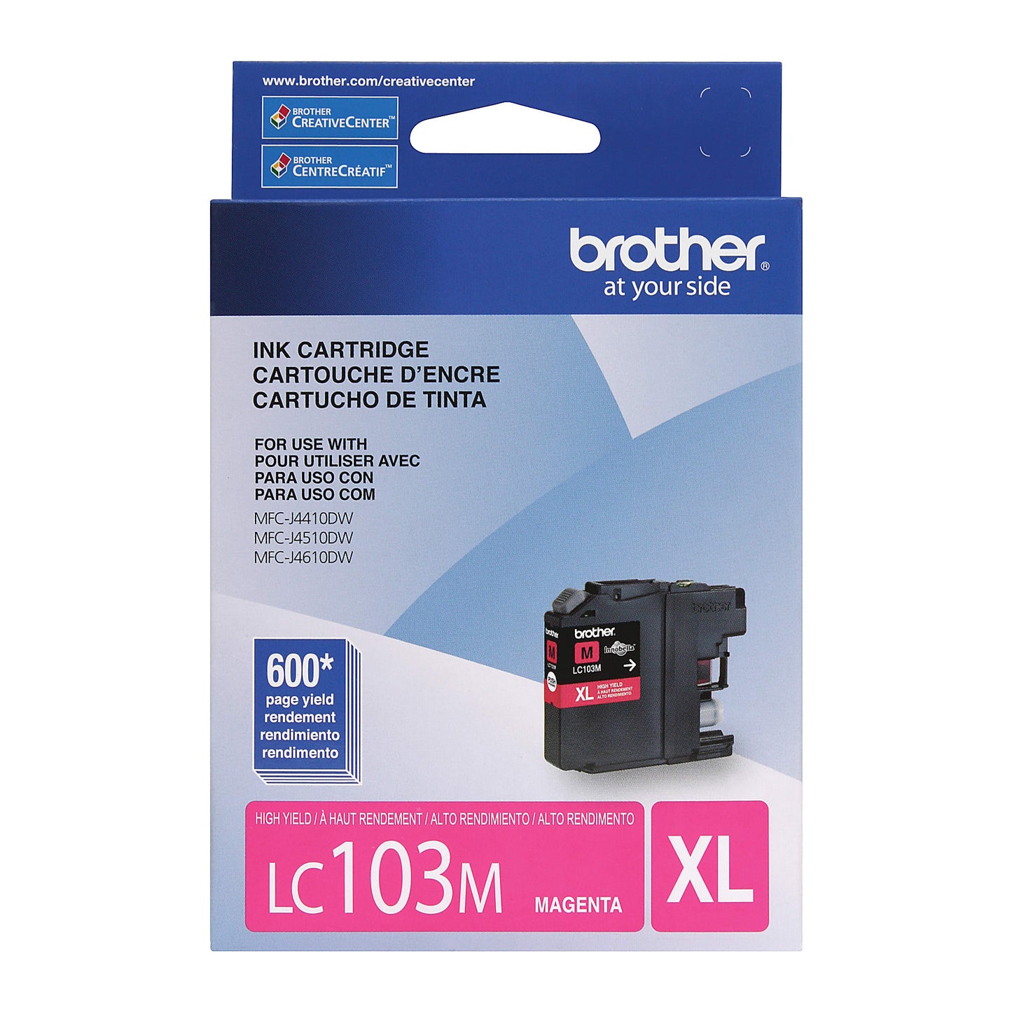 Genuine Brother LC103M High Yield Magenta Ink Cartridge (600 pages)