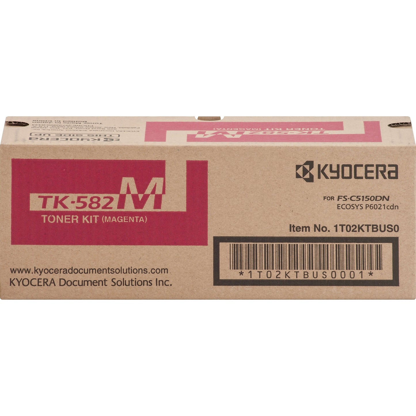 Genuine Kyocera TK-582M High Yield Magenta Toner Cartridge (2,800 pages)