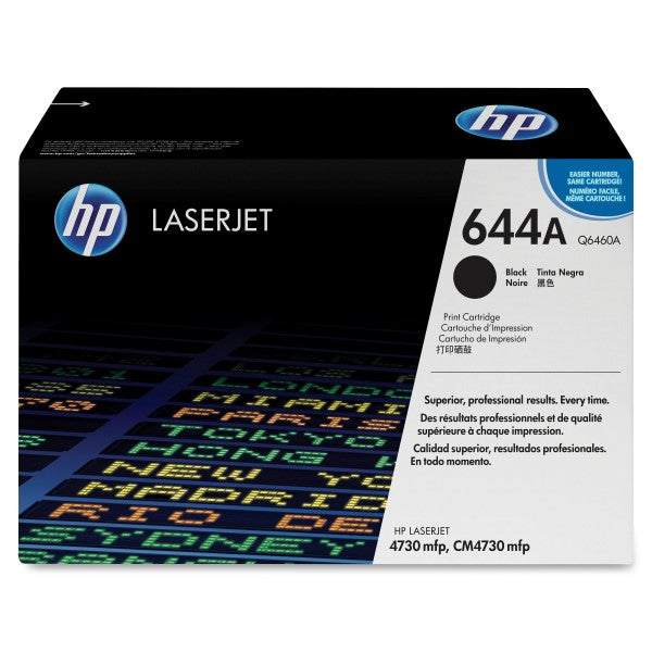 Genuine HP 644A Black Toner Cartridge, Q6460A (12,000 pages)