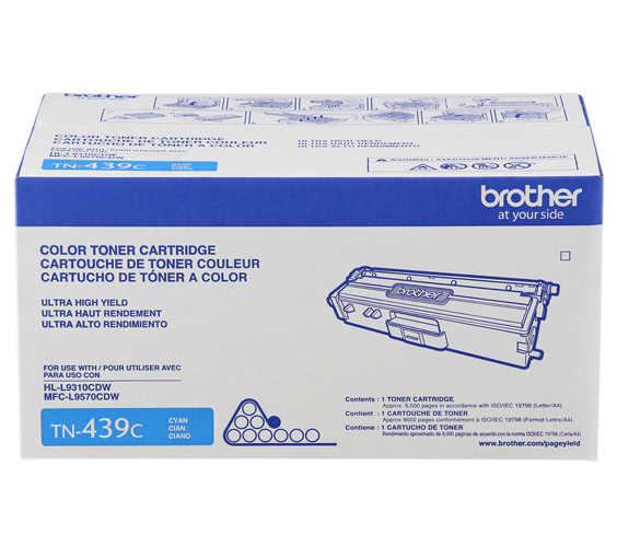 Genuine Brother TN439C Cyan Toner Cartridge (9,000 pages)