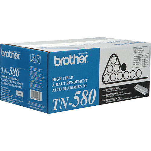 Genuine Brother TN580 High Yield Black Toner Cartridge (7,000 pages)