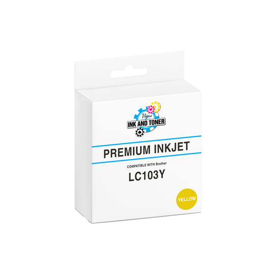 Compatible Brother LC103Y High Yield Yellow Ink Cartridge (600 pages)