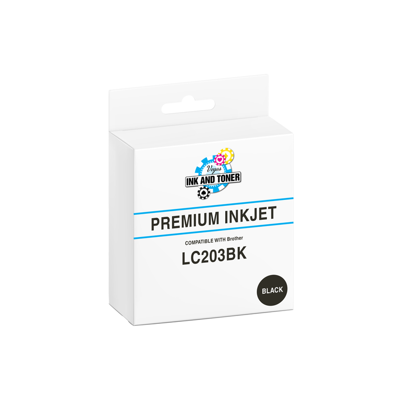 Compatible Brother LC203BK High Yield Black Ink Cartridge (550 pages)