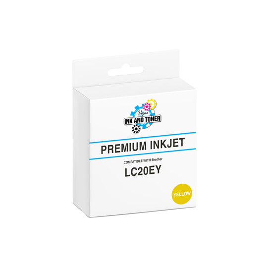 Compatible Brother LC20EY Yellow Ink Cartridge (1,200 pages)