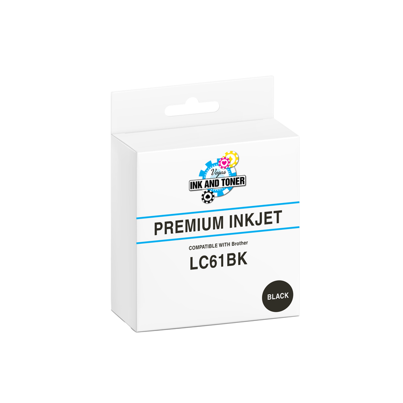 Remanufactured Brother LC61BK Black Ink Cartridge (450 pages)