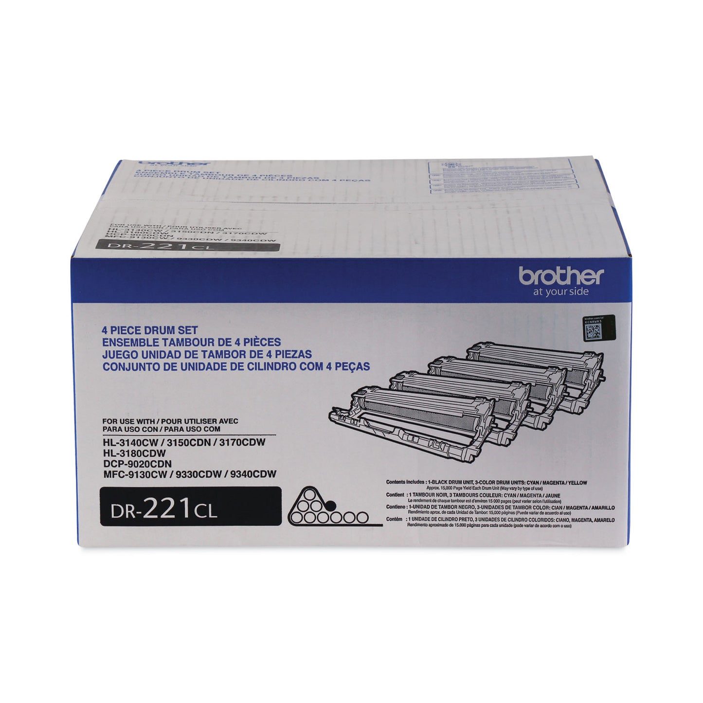 Genuine Brother DR221CL Color Set Drum Unit (15,000 pages)
