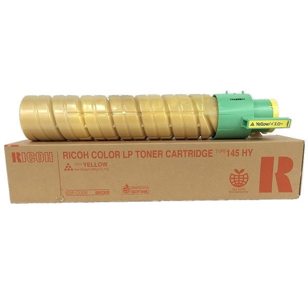 Genuine Ricoh 888309 High Yield Yellow Toner Cartridge (15,000 pages) (Type 145)