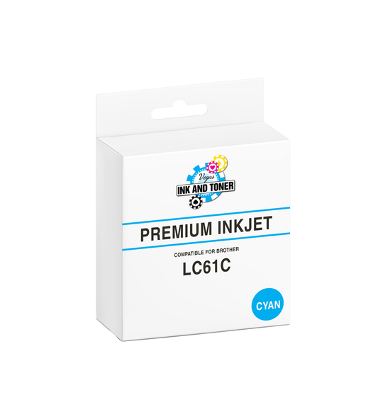 Remanufactured Brother LC61C Cyan Ink Cartridge (325 pages)