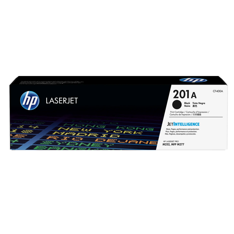 Genuine HP 201A Black Toner Cartridge, CF400A (1,500 pages)