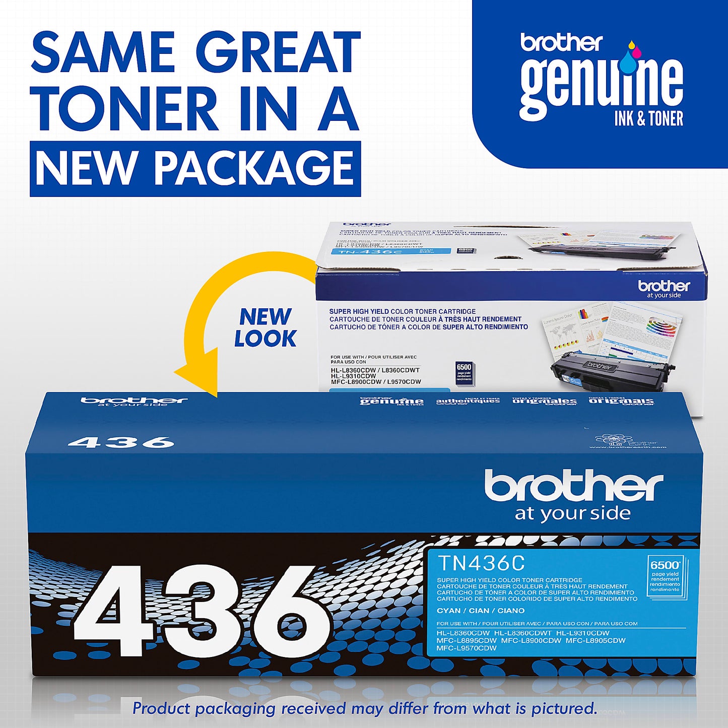 Genuine Brother TN436C Cyan Toner Cartridge (6,500 pages) Image 3