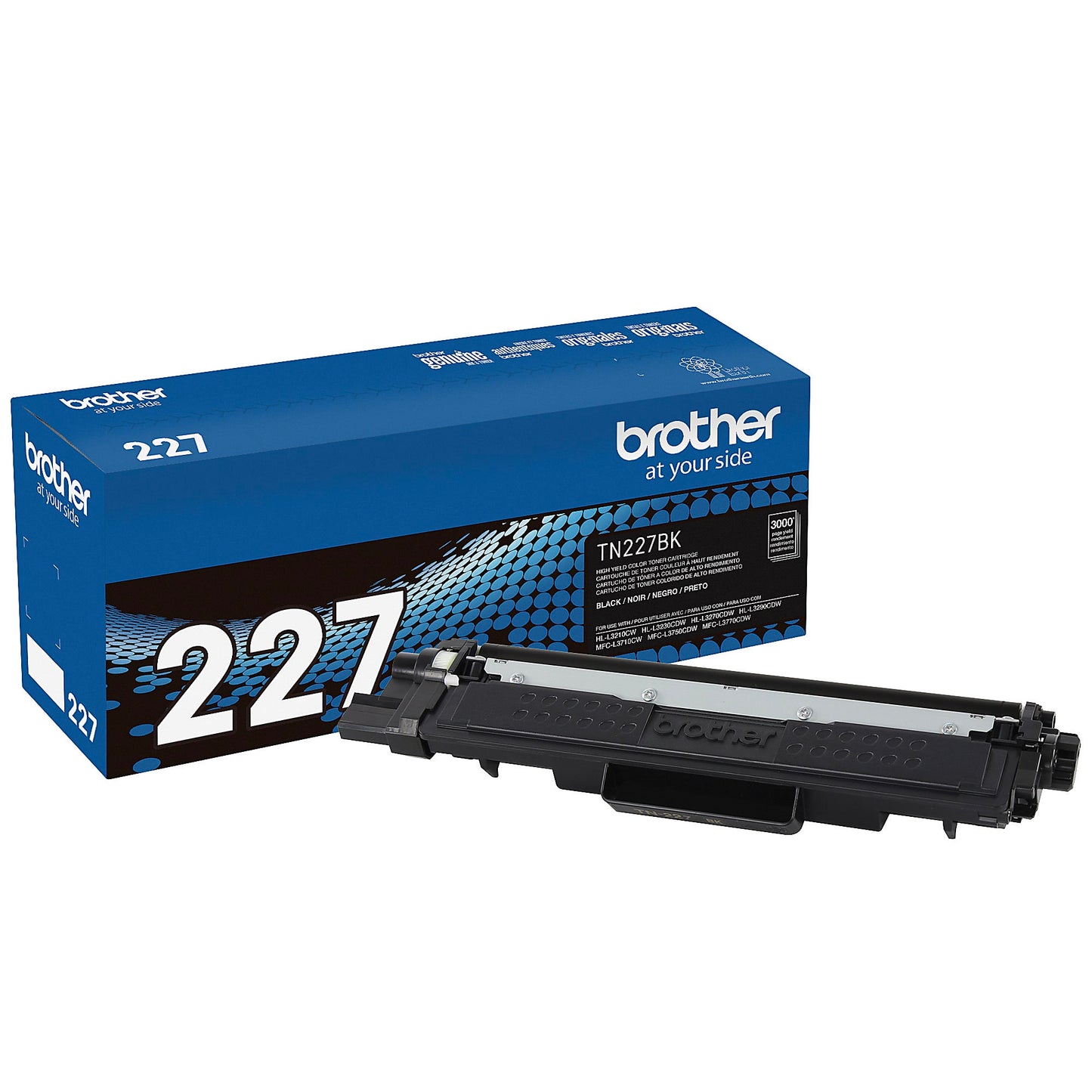 Genuine Brother TN227BK High Yield Black Toner Cartridge (3,000 pages) Image 1