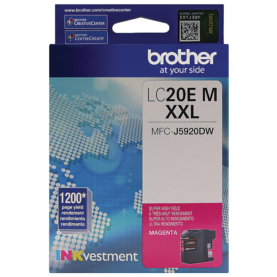 Genuine Brother LC20EM Magenta Ink Cartridge (1,200 pages)
