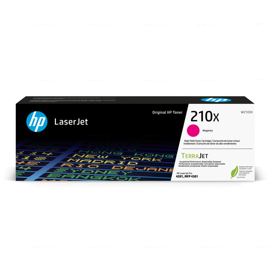 Genuine HP 210X High Yield Magenta Toner Cartridge, W2103X (5,500 pages) Image 1