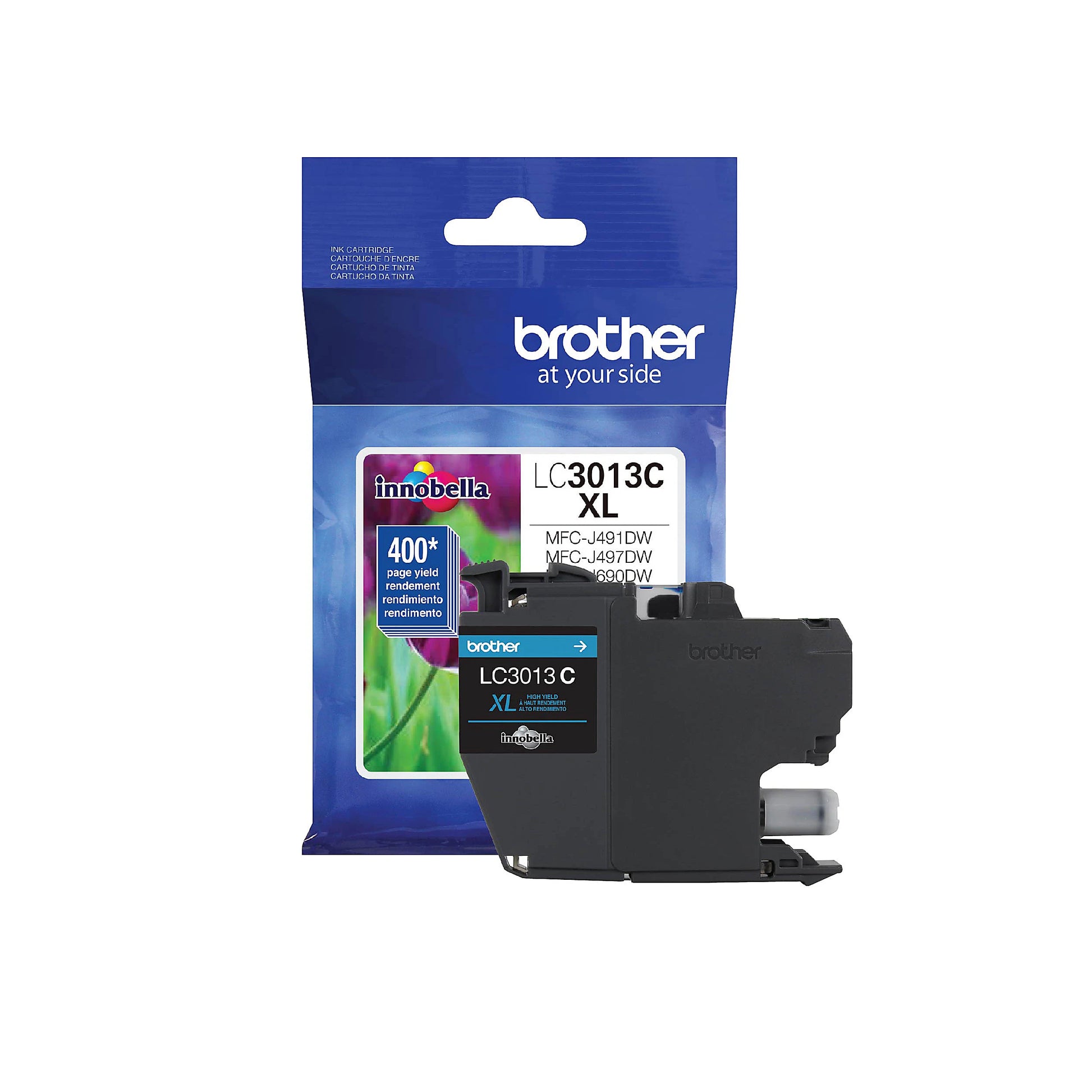 Genuine Brother LC3013C High Yield Cyan Ink Cartridge (400 pages) Image 2