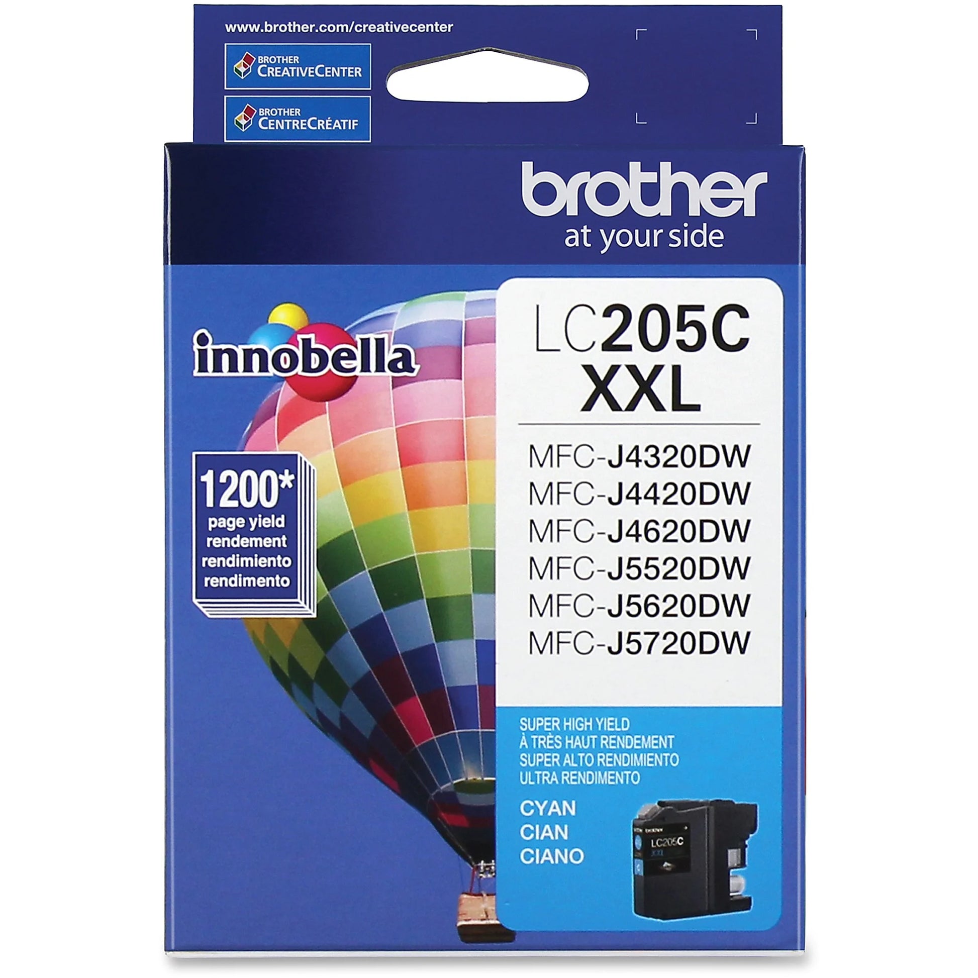 Genuine Brother LC205C Cyan Ink Cartridge (1,200 pages)