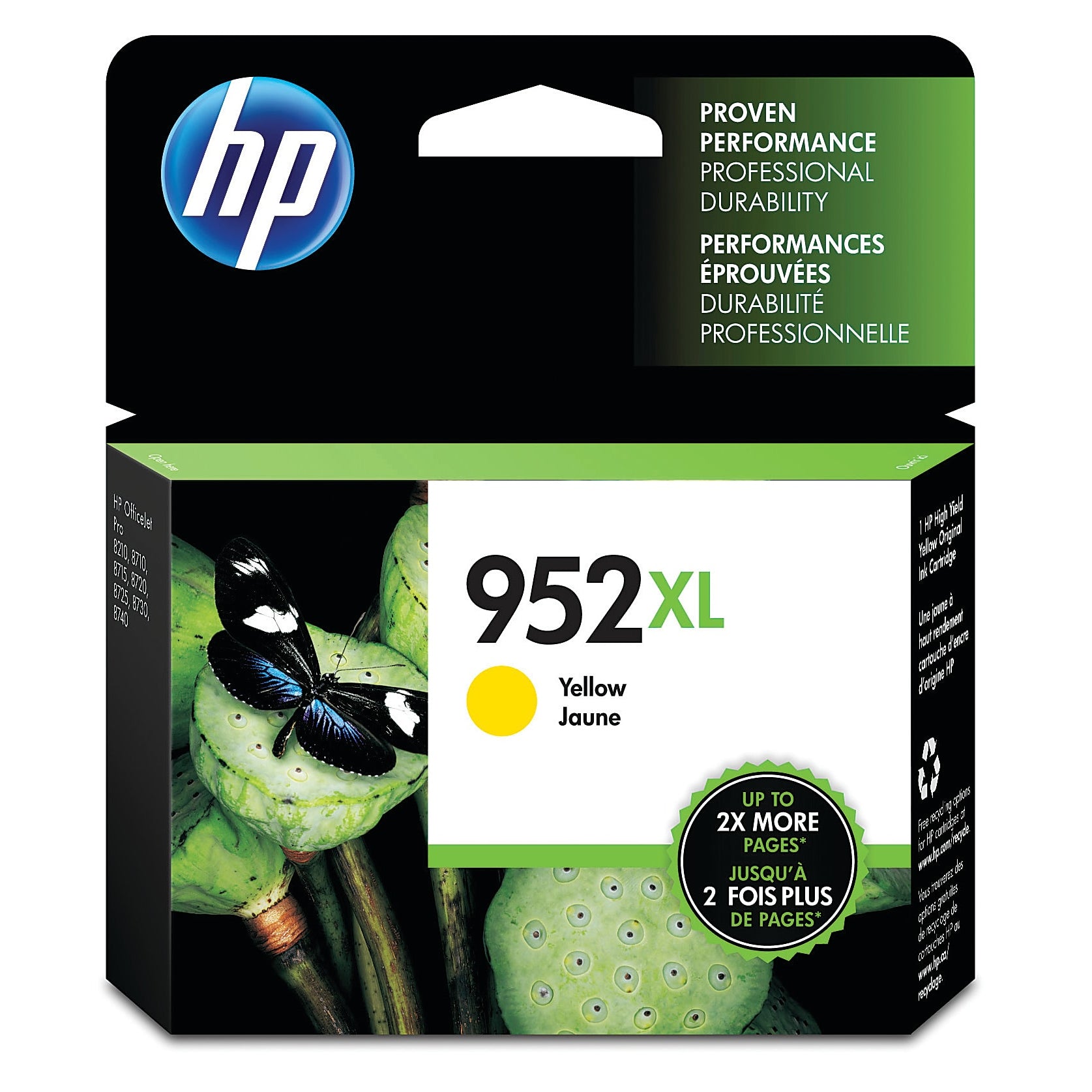 Genuine HP L0S67AN High Yield Yellow Ink Cartridge (1,600 pages) Image 1