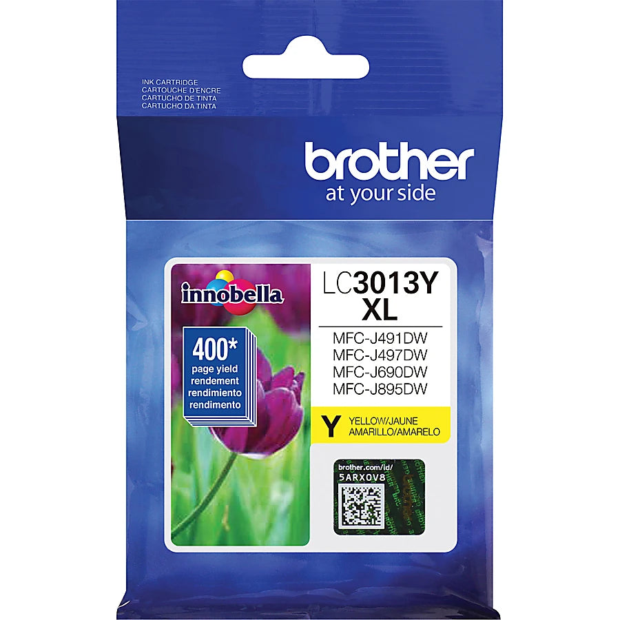 Genuine Brother LC3013Y High Yield Yellow Ink Cartridge (400 pages)