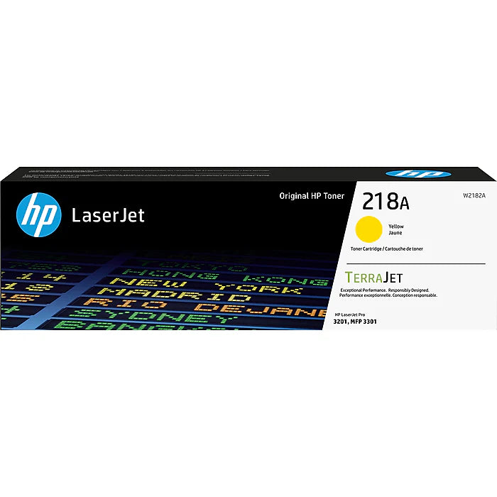 Genuine HP 218A Yellow Toner Cartridge, W2182A (1,200 pages)