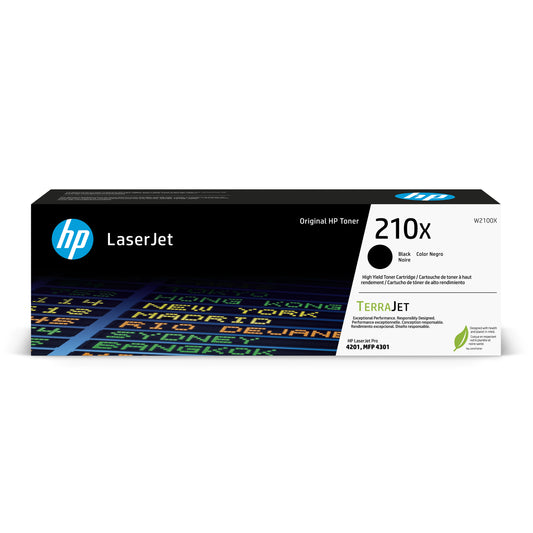 Genuine HP 210X High Yield Black Toner Cartridge, W2100X (7,500 pages) Image 1