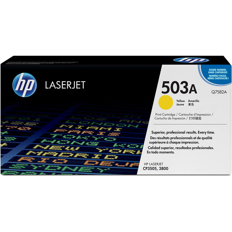 Genuine HP 503A Yellow Toner Cartridge, Q7582A (6,000 pages) Image 1