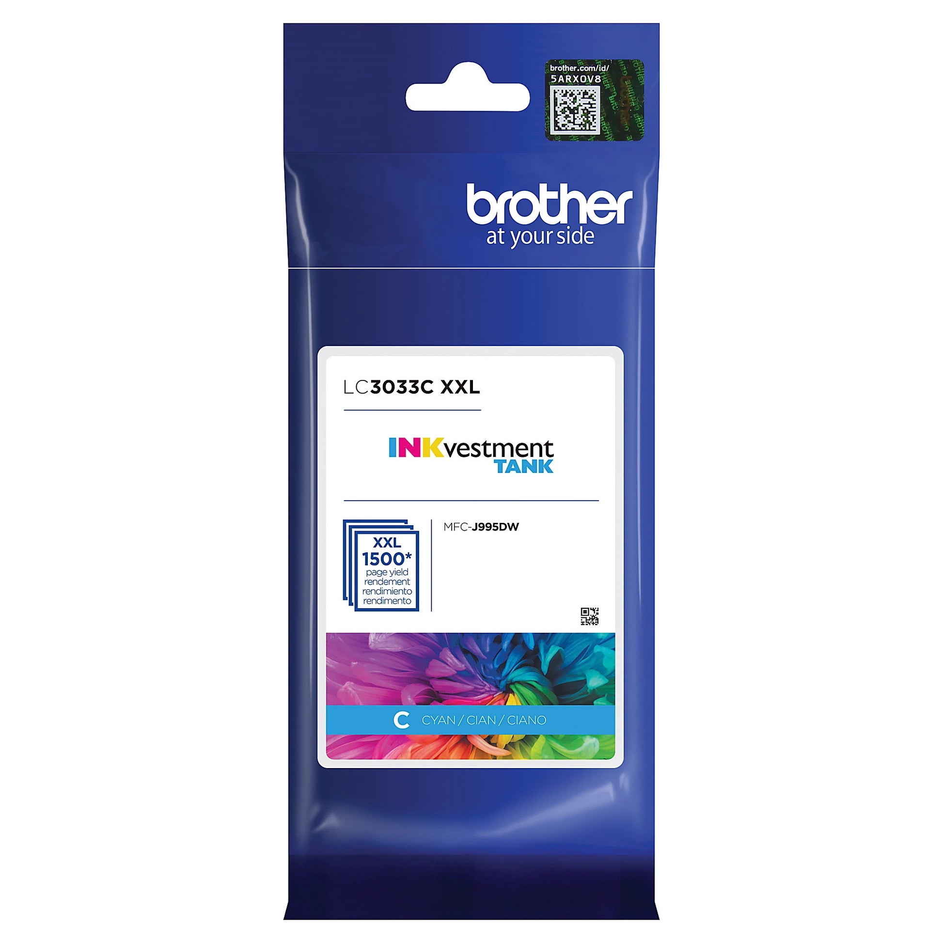 Genuine Brother LC3033C Cyan Ink Cartridge (1,500 pages)