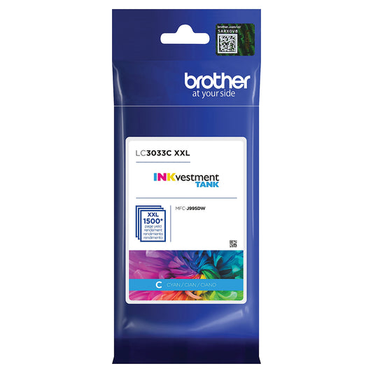Genuine Brother LC3033C Cyan Ink Cartridge (1,500 pages)