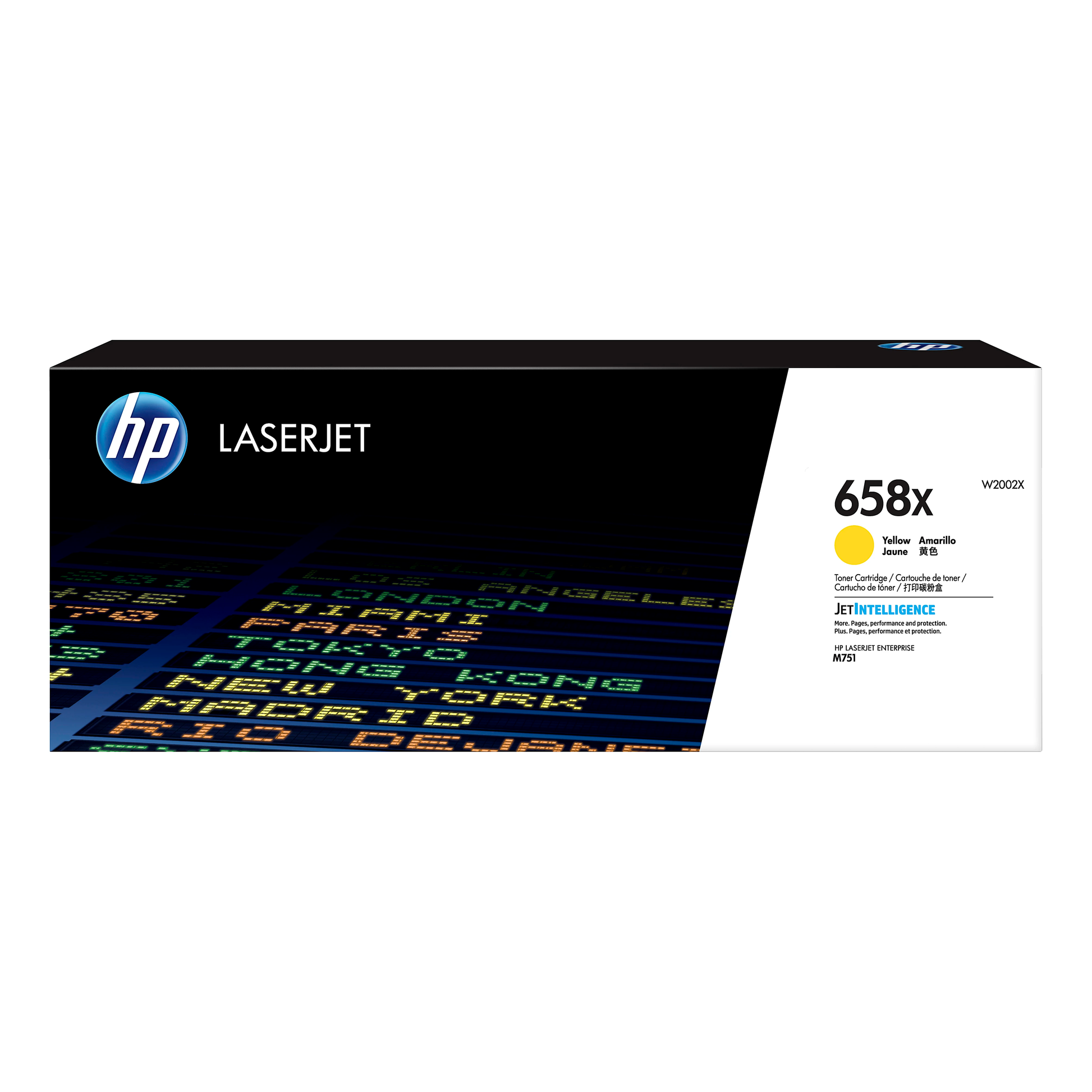 Genuine HP 658X High Yield Yellow Toner Cartridge, W2002X (28,000 pages) Image 1