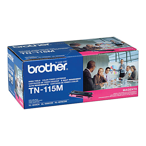 Genuine Brother TN115M High Yield Magenta Toner Cartridge (4,000 pages)