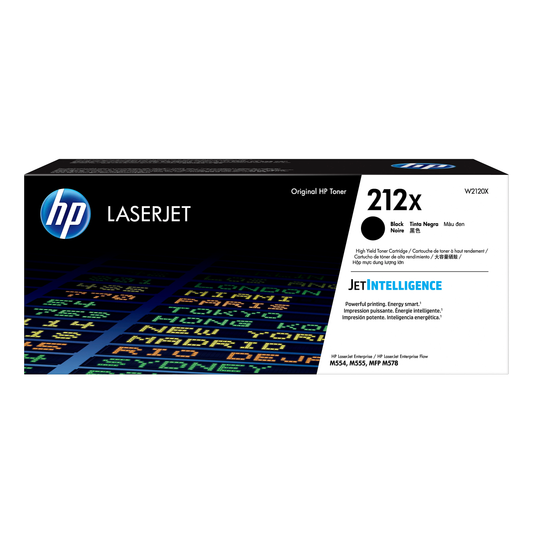 Genuine HP 212X High Yield Black Toner Cartridge, W2120X (13,000 pages)
