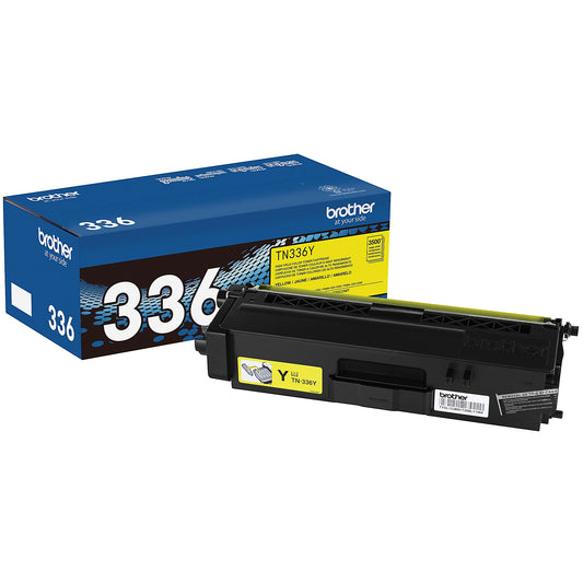 Genuine Brother TN-336Y High Yield Yellow Toner Cartridge (3,500 pages) Image 1