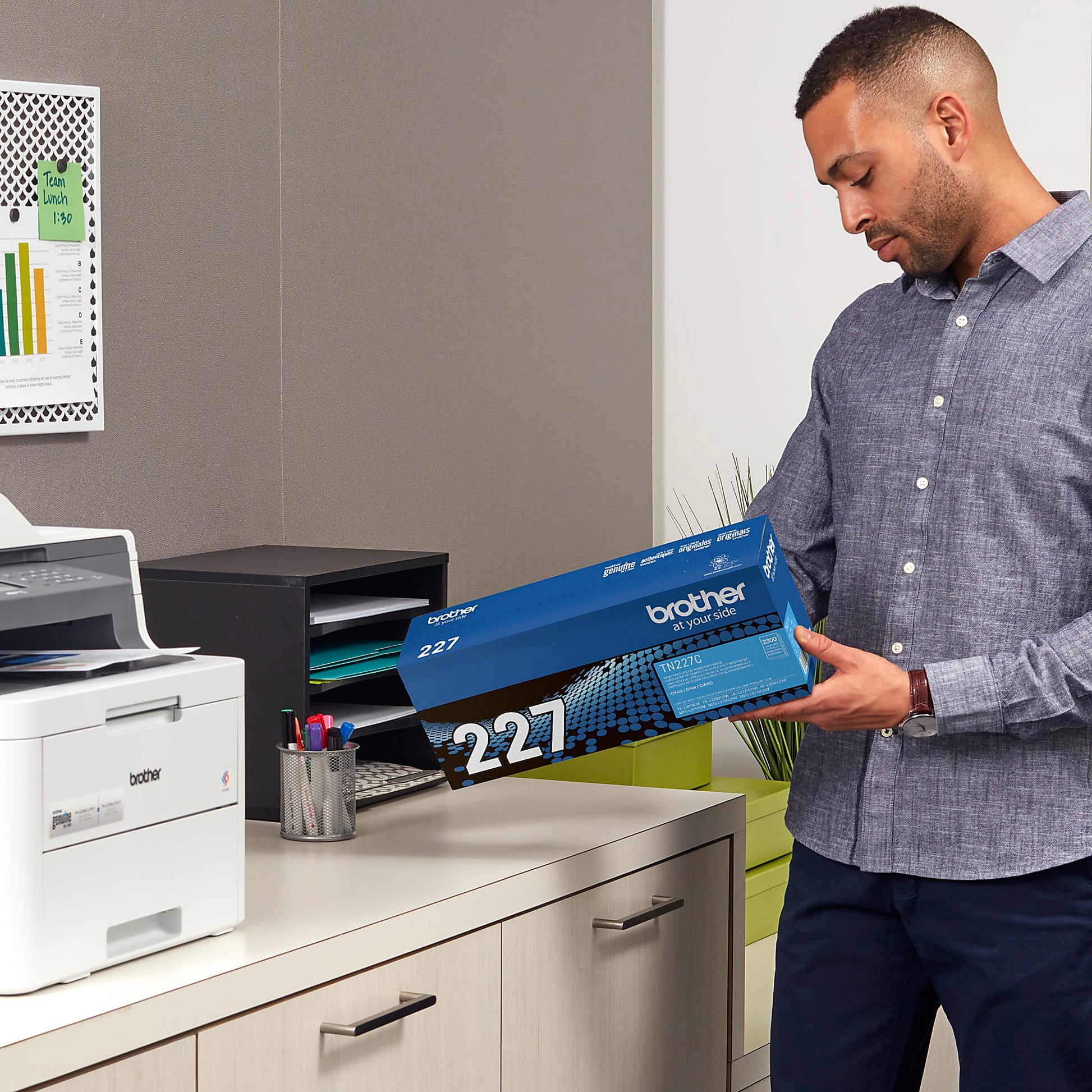 Genuine Brother TN227C High Yield Cyan Toner Cartridge (2,300 pages) Image 5