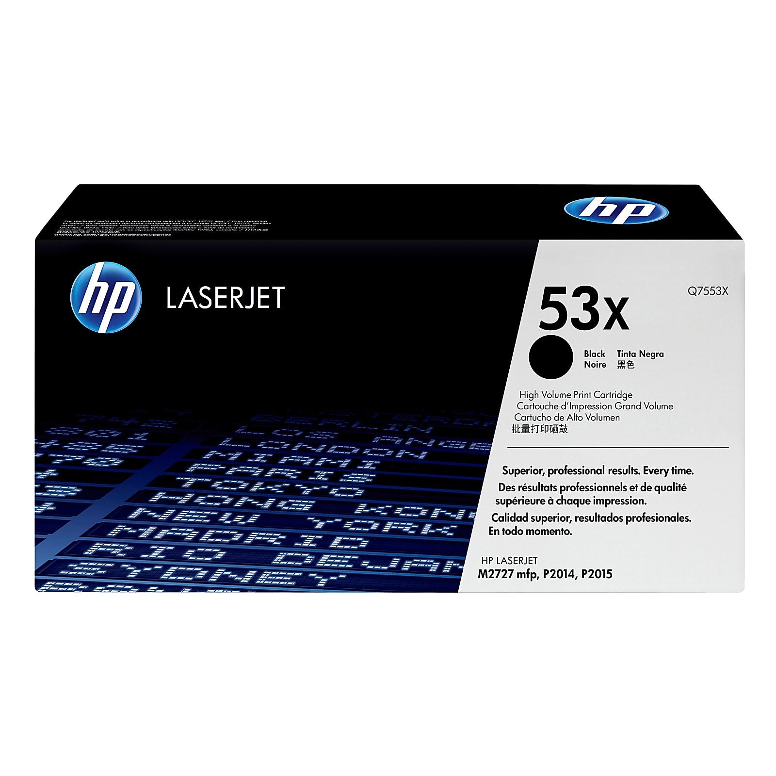 Genuine HP 53X High Yield Black Toner Cartridge, Q7553X (7,000 pages) Image 1