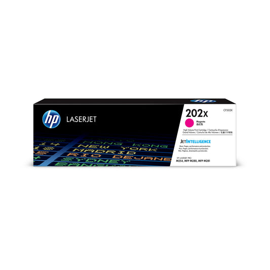 Genuine HP 202X High Yield Magenta Toner Cartridge, CF503X (2,500 pages) Image 1