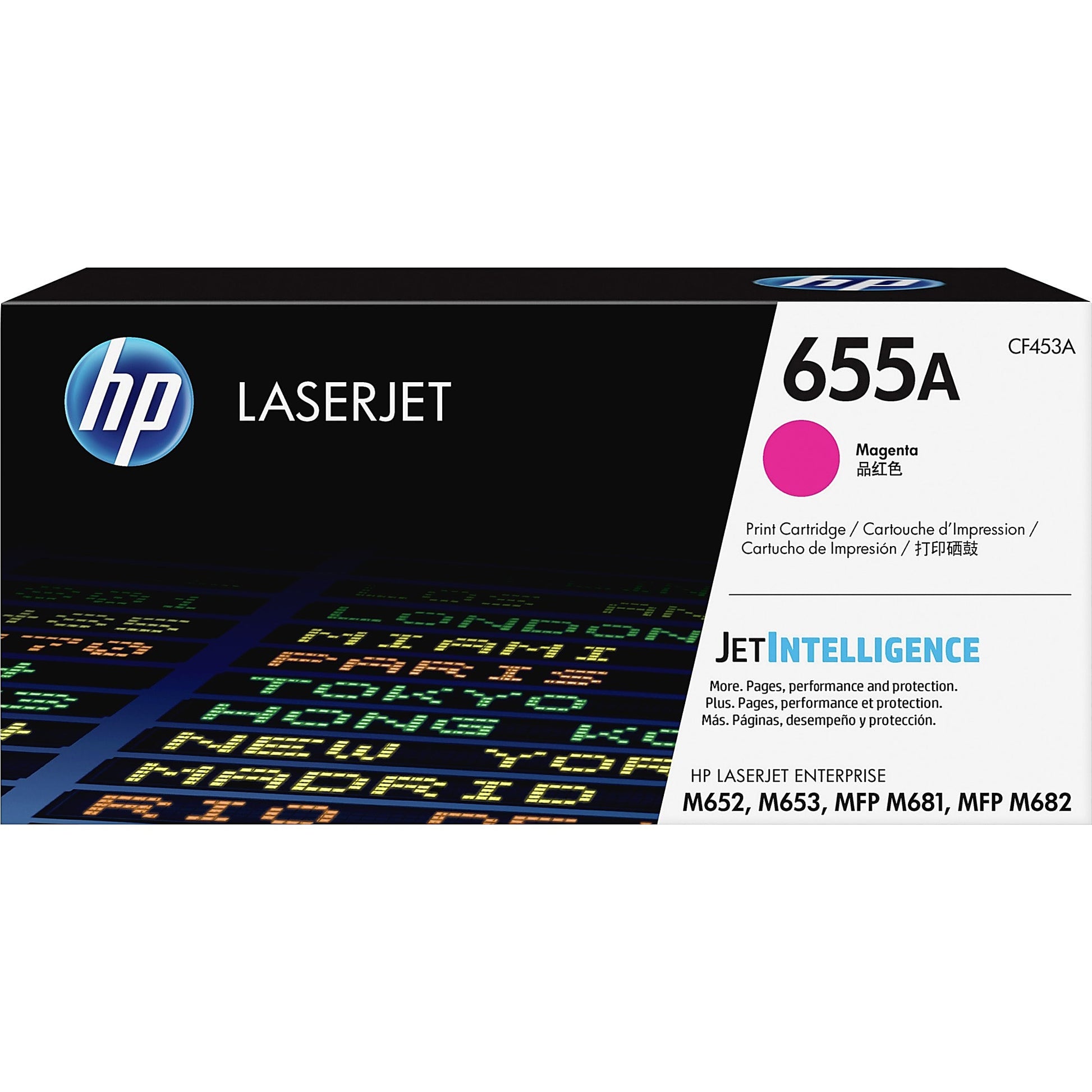 Genuine HP 655A Magenta Toner Cartridge, CF453A (10,500 pages) Image 1