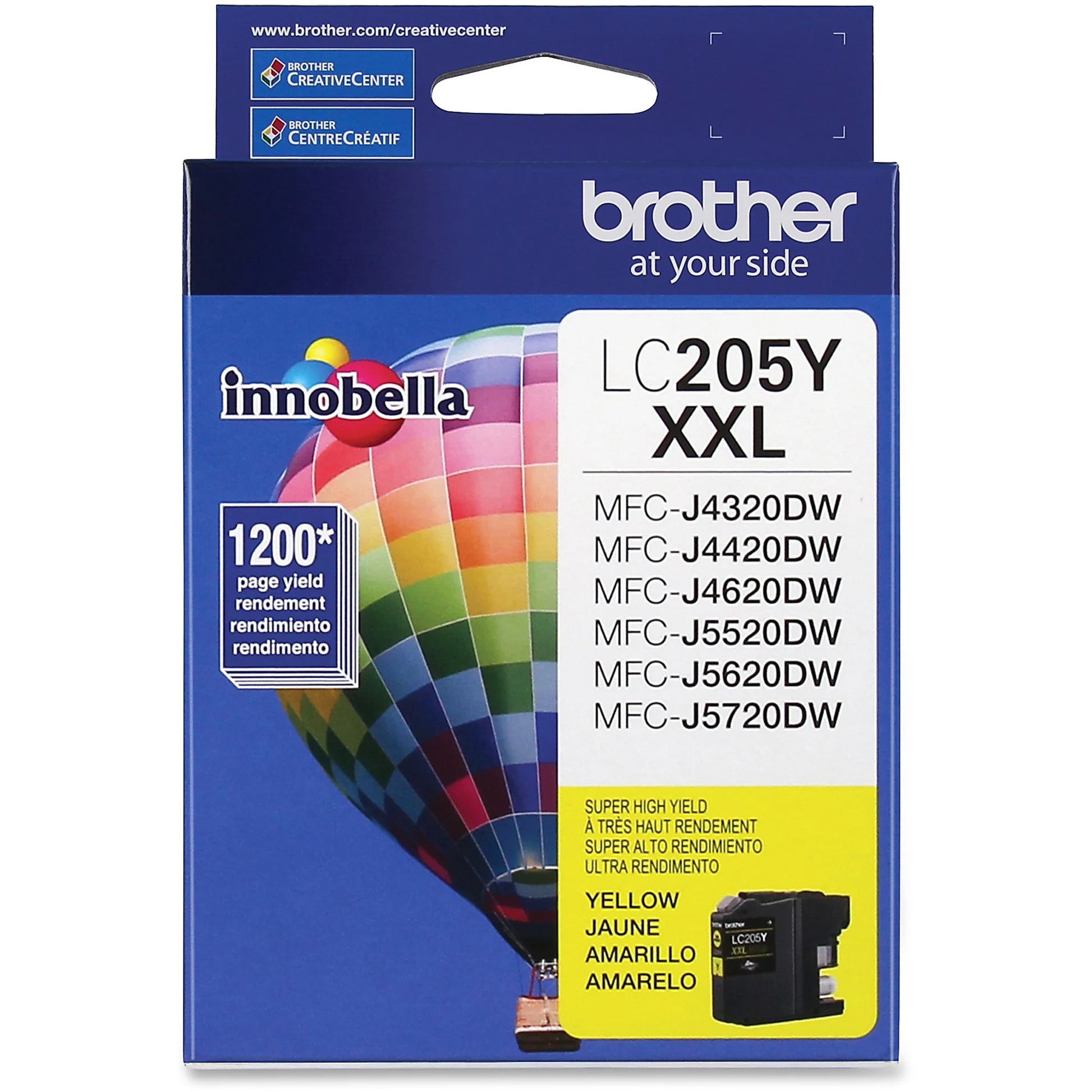 Genuine Brother LC205Y Yellow Ink Cartridge (1,200 pages)