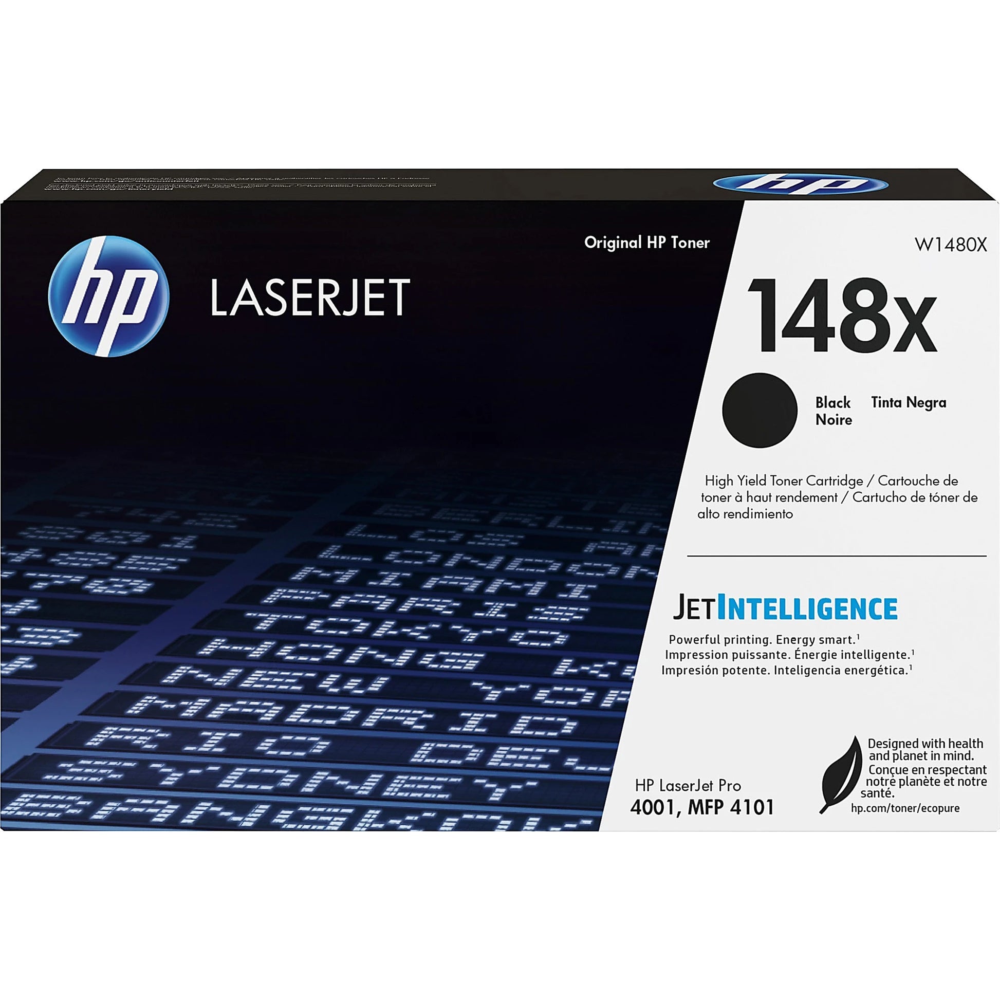 Genuine HP 148X High Yield Black Toner Cartridge, W1480X (9,500 pages) Image 1
