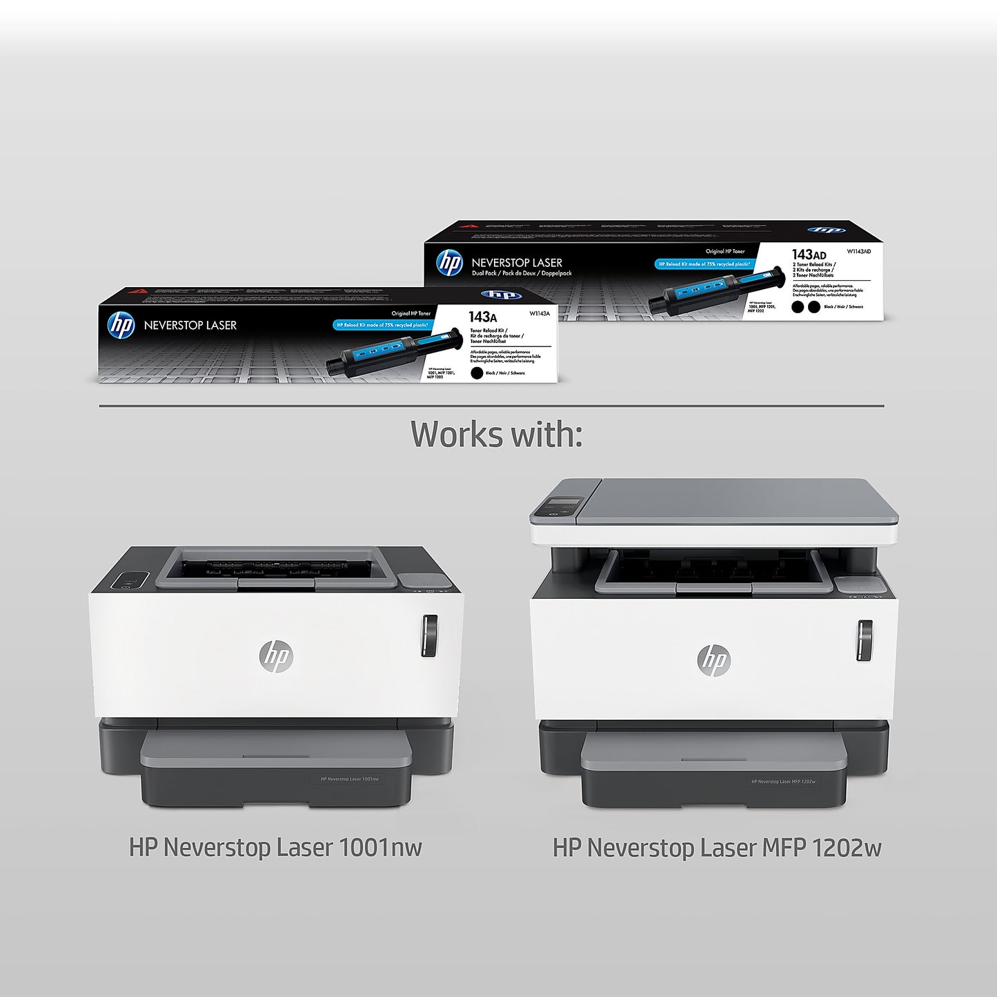 Genuine HP 143A Black Toner Cartridge, W1143AD (5,000 pages) Image 5