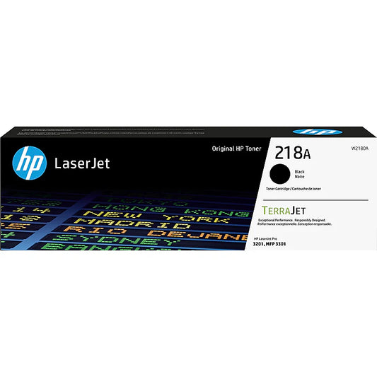 Genuine HP 218A Black Toner Cartridge, W2180A (1,300 pages)