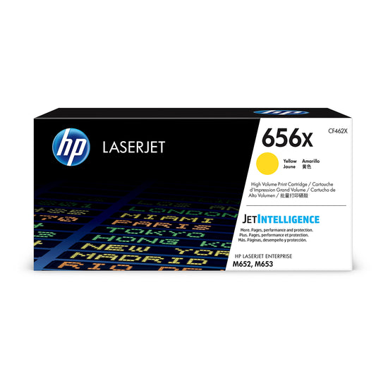 Genuine HP 656X High Yield Yellow Toner Cartridge, CF462X (22,000 pages) Image 1