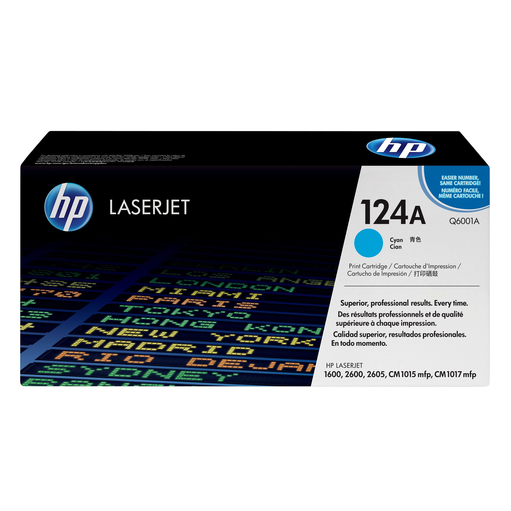 Genuine HP 124A Cyan Toner Cartridge, Q6001A (2,000 pages) Image 1