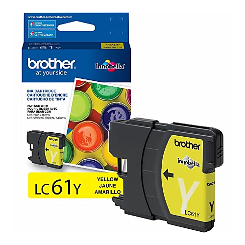 Genuine Brother LC61Y Yellow Ink Cartridge (325 pages)