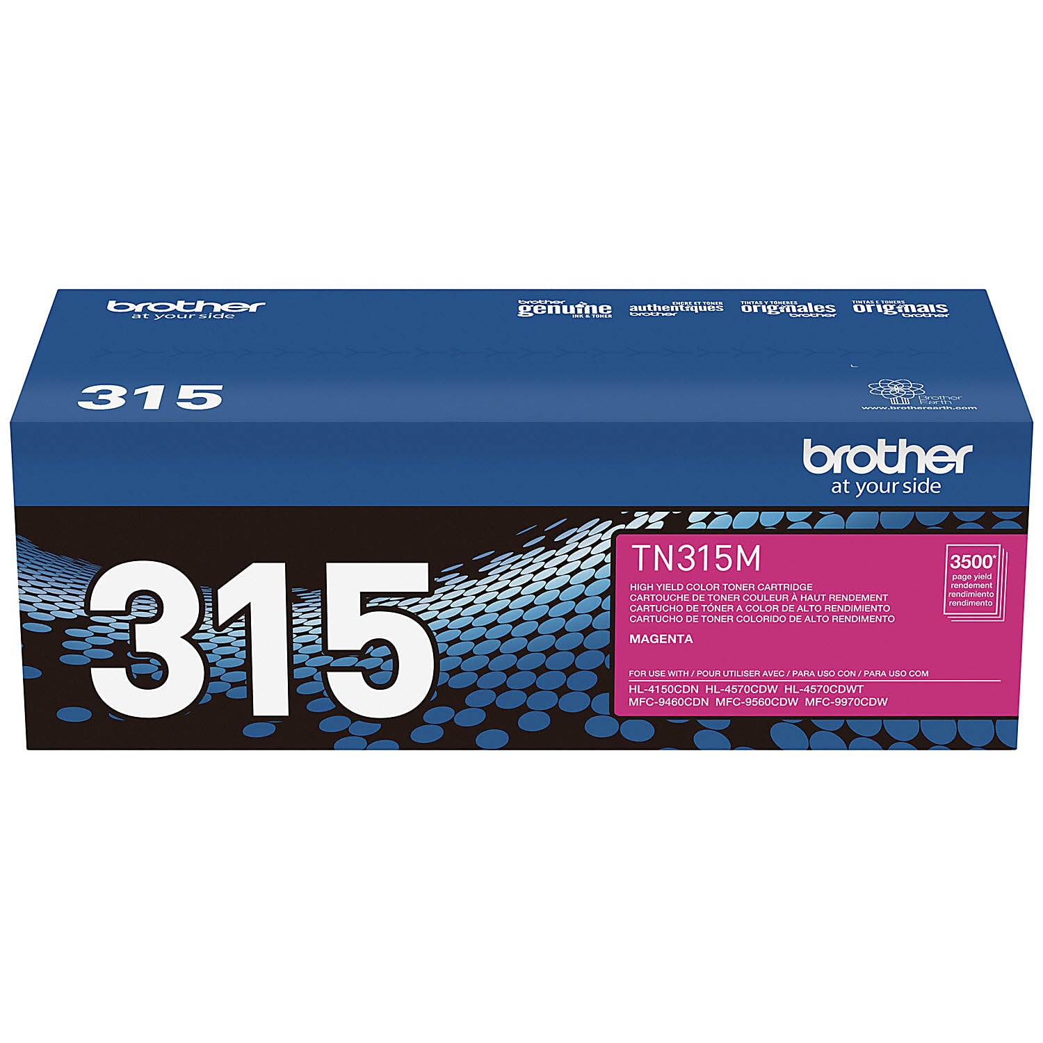 Genuine Brother TN315M High Yield Magenta Toner Cartridge (3,500 pages) Image 1