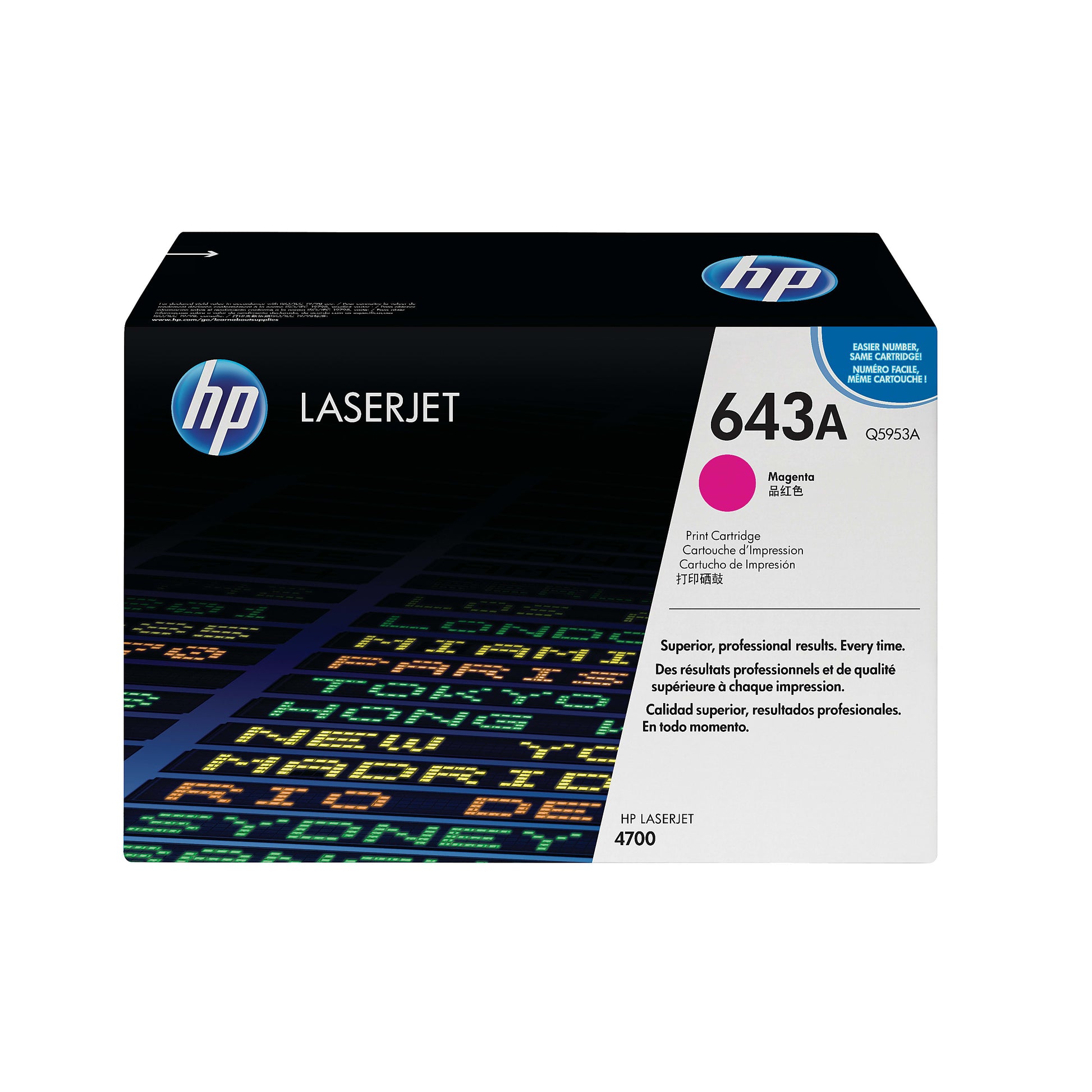 Genuine HP 643A Magenta Toner Cartridge, Q5953A (10,000 pages) Image 1