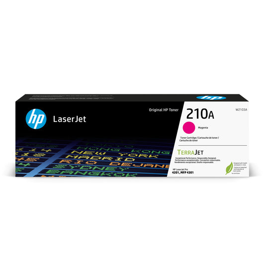 Genuine HP 210A Magenta Toner Cartridge, W2103A (1,800 pages) Image 1