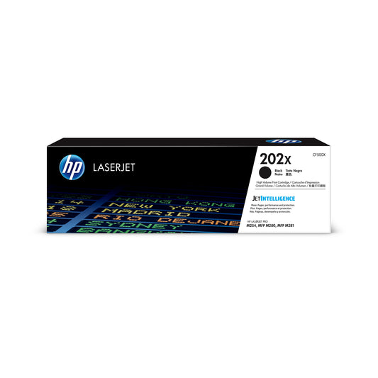 Genuine HP 202X High Yield Black Toner Cartridge, CF500X (3,200 pages) Image 1